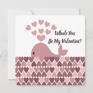 Cartes Pour Fêtes Annuelles Baleine Tu Es Ma Valentine