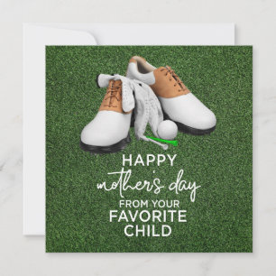 Cartes Pour Fêtes Annuelles Balle de golf sur le vert Joyeuse fête des mères à