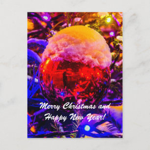 Cartes Pour Fêtes Annuelles Balle de Noël Neige