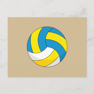 Cartes Pour Fêtes Annuelles Balle de volley-ball en dessin