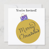 Cartes Pour Fêtes Annuelles Balle d'ornement de Noël (Devant)