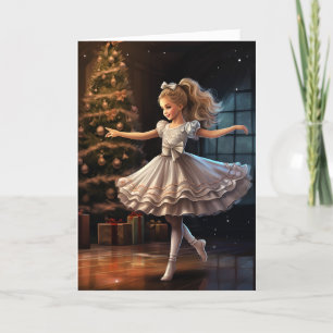 Cartes Pour Fêtes Annuelles Ballerina mignonne Ballerina La Casse-Noisette Bal