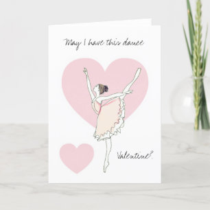 Cartes Pour Fêtes Annuelles Ballerina Valentine Puis-Je Avoir Ce Coeur De Dans