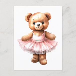 Cartes Pour Fêtes Annuelles Ballerine de danse de l'ours en peluche