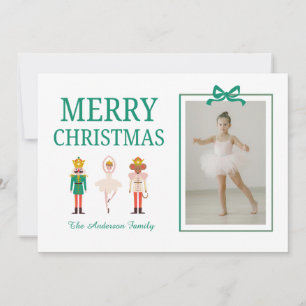 Cartes Pour Fêtes Annuelles Ballerine de photo festive de Noël Casse-Noisette