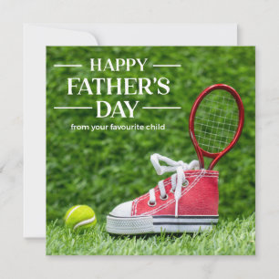 Cartes Pour Fêtes Annuelles Balles et raquette de tennis Joyeuse fête des Père