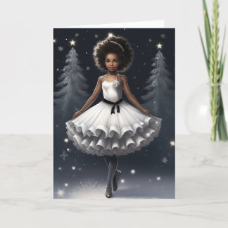 Cartes Pour Fêtes Annuelles Ballet Reine des Neiges Flocon de Neige Ballerine