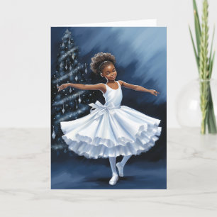 Cartes Pour Fêtes Annuelles Ballet Reine des Neiges Flocon de Neige Ballerine 