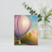 Cartes Pour Fêtes Annuelles Ballon à air chaud (Debout devant)