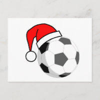 Ballon de football (casquette de Père Noël)