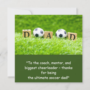 Cartes Pour Fêtes Annuelles Ballon de football pour papa à la fête des pères