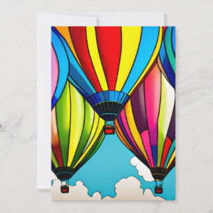 Cartes Pour Fêtes Annuelles Ballons à air chaud