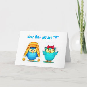 CARTES POUR FÊTES ANNUELLES BALLONS À L'INTÉRIEUR ET SOUHAITE TROP POUR LE 4E 