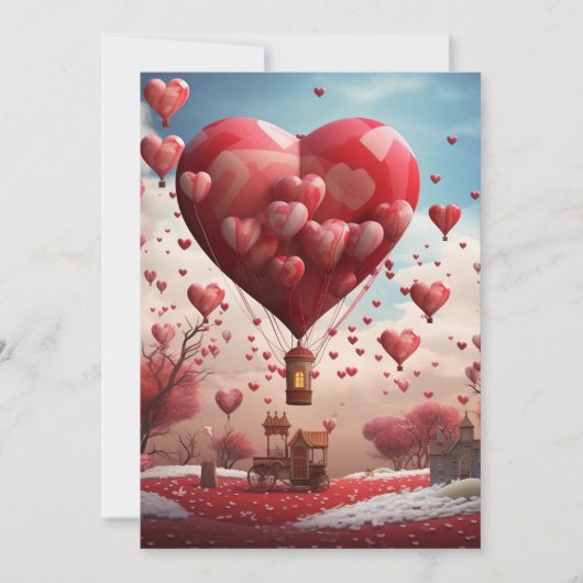 Cartes Pour Fêtes Annuelles Ballons en forme de cœur : Quand je vous dis - Car (Devant)