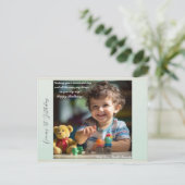 Cartes Pour Fêtes Annuelles Ballons Ours En Jouet Enfants Photo Anniversaire (Debout devant)