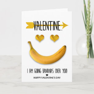 Cartes Pour Fêtes Annuelles Bananes allantes au-dessus de vous Saint-Valentin