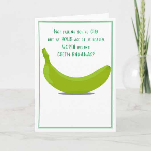 Cartes Pour Fêtes Annuelles Bananes vertes (Devant)