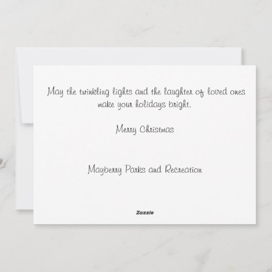 Cartes Pour Fêtes Annuelles Banc couvert de gel avec fraises (Dos)