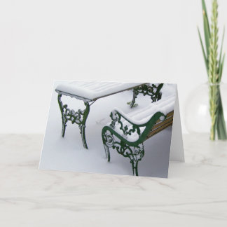 Cartes Pour Fêtes Annuelles Banc dans la neige