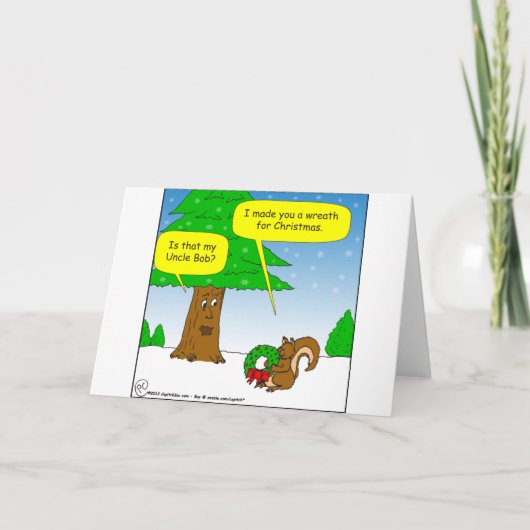 Cartes Pour Fêtes Annuelles bande dessinée de guirlande de Noël de plomb de (Devant)