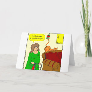 Cartes Pour Fêtes Annuelles bande dessinée de Noël de gui de bout du chat x55