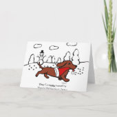 Cartes Pour Fêtes Annuelles Bande dessinée de Noël de teckel (Dos)