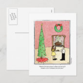 Cartes Pour Fêtes Annuelles Bande dessinée de NOËL par Ellen Elliott (Devant / Derrière)