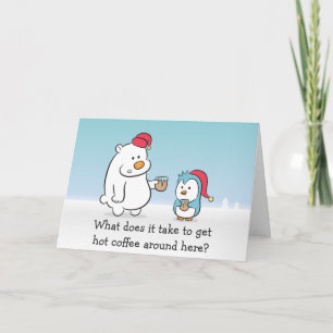 Cartes Pour Fêtes Annuelles Bande dessinée de X'mas - l'ours blanc porte