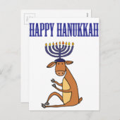 Cartes Pour Fêtes Annuelles Bande dessinée heureuse mignonne de renne de (Devant / Derrière)