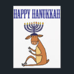 Cartes Pour Fêtes Annuelles Bande dessinée heureuse mignonne de renne de<br><div class="desc">La bande dessinée heureuse fraîche drôle de Hanoukka avec le renne qui a des bougies et des andouillers de Menorah est humoristique et délicieuse pour célébrer des vacances de Hanoukka.</div>