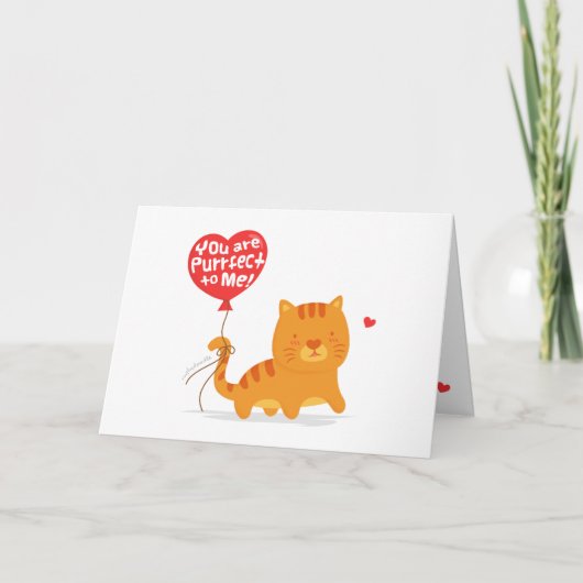 Cartes Pour Fêtes Annuelles Bande dessinée mignonne de chat de Kitty d'humour (Devant)