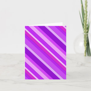 Cartes Pour Fêtes Annuelles Bandes de bonbons en couches - violet et orchidée