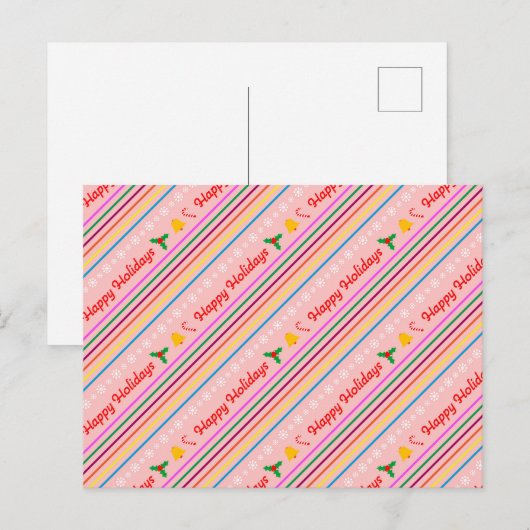 Cartes Pour Fêtes Annuelles Bandes de Joyeuses Fêtes (Devant / Derrière)