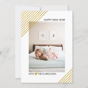 Cartes Pour Fêtes Annuelles Bandes de parties scintillant d'or Nouvel An 2022