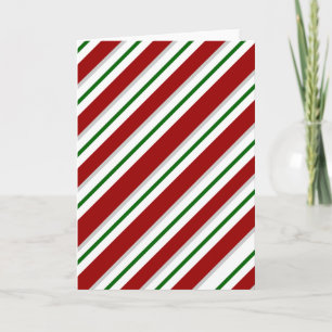 Cartes Pour Fêtes Annuelles Bandes rouges et vertes