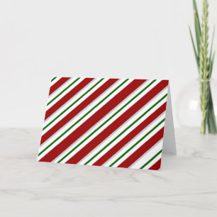 Cartes Pour Fêtes Annuelles Bandes rouges et vertes