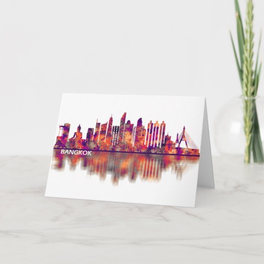 Cartes Pour Fêtes Annuelles Bangkok Thaïlande Skyline (Devant)