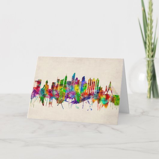 Cartes Pour Fêtes Annuelles Bangkok Thaïlande Skyline (Devant)