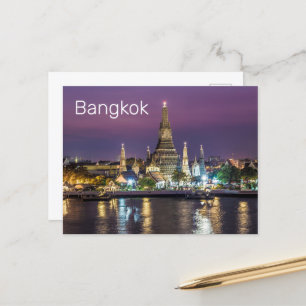 Cartes Pour Fêtes Annuelles Bangkok Wat Arun Sunset BKK Thaïlande Souvenir