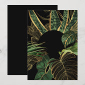 Cartes Pour Fêtes Annuelles Bannière en feuilles tropicales, plantes de la jun (Devant / Derrière)