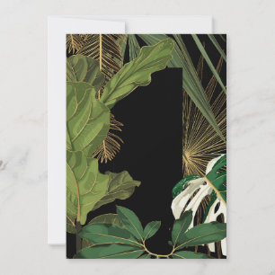 Cartes Pour Fêtes Annuelles Bannière en feuilles tropicales, plantes de la jun