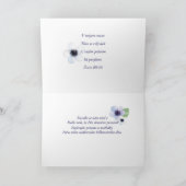 Cartes Pour Fêtes Annuelles Bannière florale d'aquarelle slovaque de Pâques, (Intérieur)