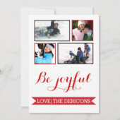 Cartes Pour Fêtes Annuelles Bannière rouge joyeux Noël Groupon photo (Devant)