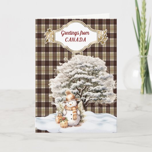 Cartes Pour Fêtes Annuelles Bannockbane Tartan Noël (Devant)