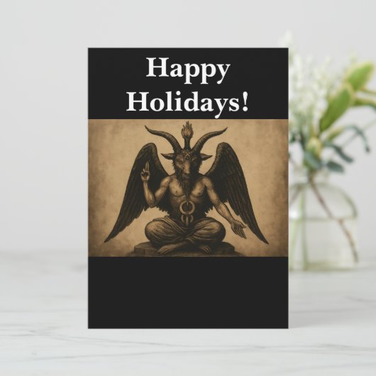 Cartes Pour Fêtes Annuelles Baphomet (Debout devant)
