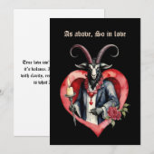 Cartes Pour Fêtes Annuelles Baphomet Gothic Valentine's Day As Above (Devant / Derrière)