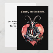 Cartes Pour Fêtes Annuelles Baphomet Gothic Valentine's Day Chosen (Devant / Derrière)