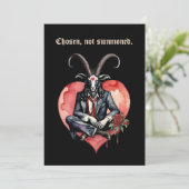 Cartes Pour Fêtes Annuelles Baphomet Gothic Valentine's Day Chosen (Debout devant)
