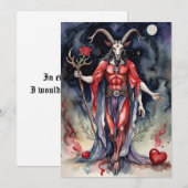 Cartes Pour Fêtes Annuelles Baphomet Gothic Valentine's Day Every Realm (Devant / Derrière)