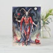 Cartes Pour Fêtes Annuelles Baphomet Gothic Valentine's Day Every Realm (Debout devant)